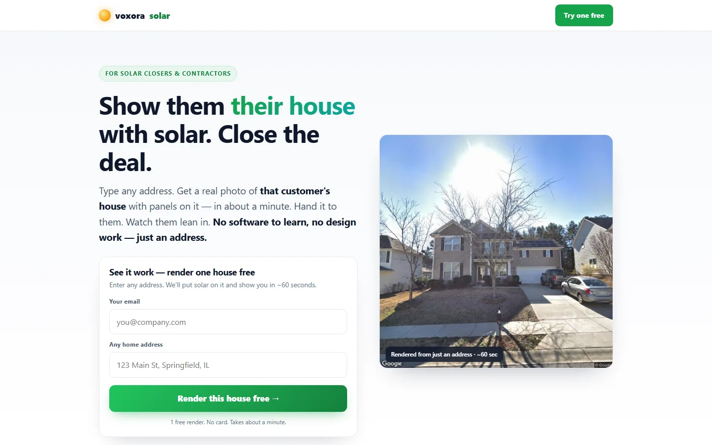 Screenshot of Voxora Solar